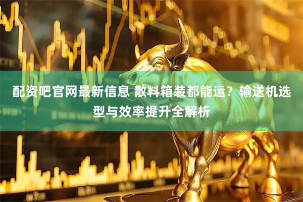 配资吧官网最新信息 散料箱装都能运？输送机选型与效率提升全解析